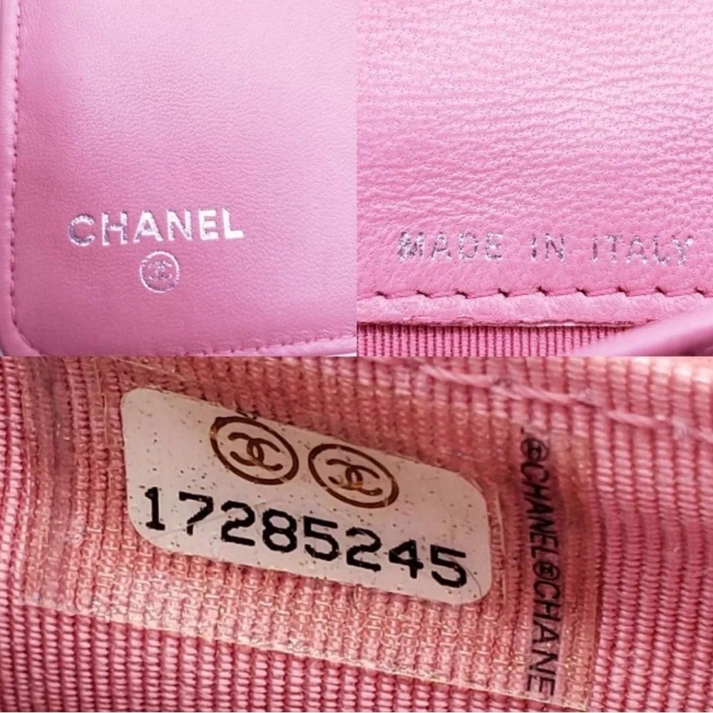 CHANEL Pink Quilted Wallet